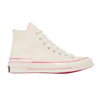 Кроссовки Converse Wmns Chuck 70 High 'Popped Color - Carmen Pink', белый