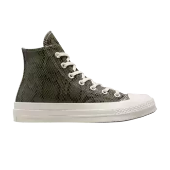 Кроссовки Converse Wmns Chuck 70 High Snakeskin - Light Field Surplus, зеленый