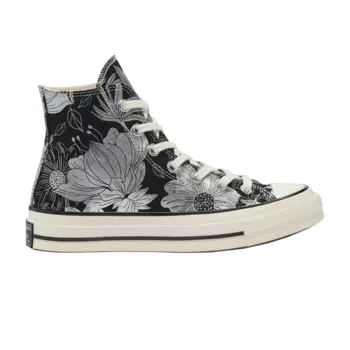 Кроссовки Converse Wmns Chuck 70 High 'Vintage Floral - Black Silver', серебряный