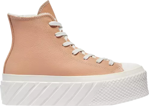 Кроссовки Converse Wmns Chuck Taylor All Star 2X Platform High Cozy Sherpa - Vachetta Beige, розовый