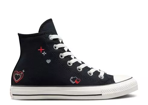 Кроссовки Converse Wmns Chuck Taylor All Star High 'Y2K Heart - Black', черный