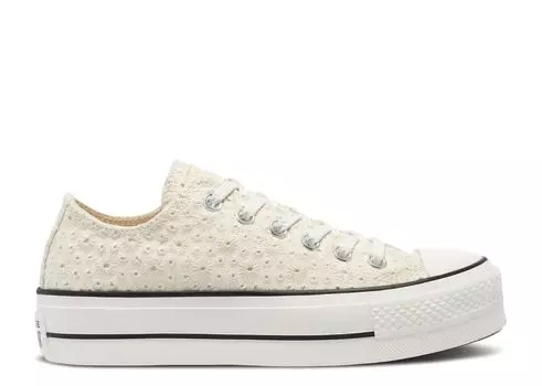 Кроссовки Converse Wmns Chuck Taylor All Star Platform Low 'Broderie', кремовый