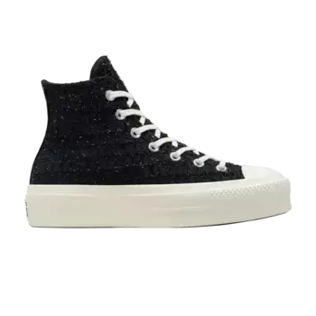 Кроссовки Converse Wmns Chuck Taylor All Star Lift Platform High Tweed Shimmer, черный