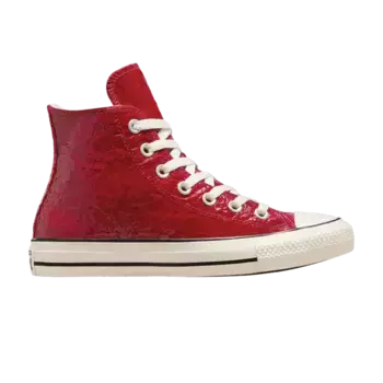 Кроссовки Converse Wmns Chuck Taylor All Star High Crinkled Leather - Days Ahead, красный