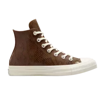 Кроссовки Converse Wmns Chuck Taylor All Star High Snakeskin - Dark Whiskey, коричневый