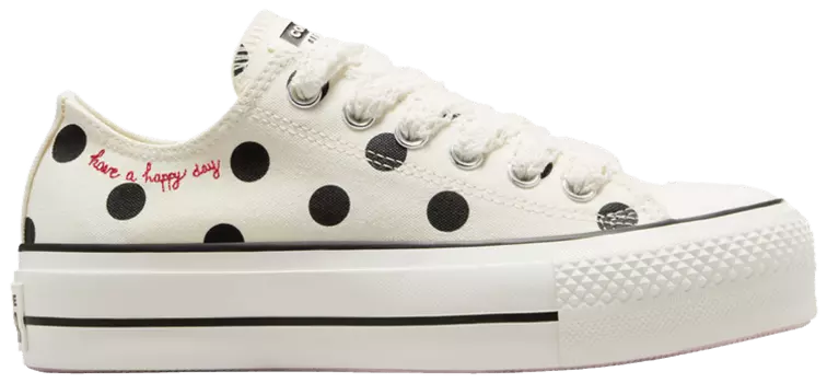 Кроссовки Converse Wmns Chuck Taylor All Star Lift Platform Low 'Polka Dots', кремовый