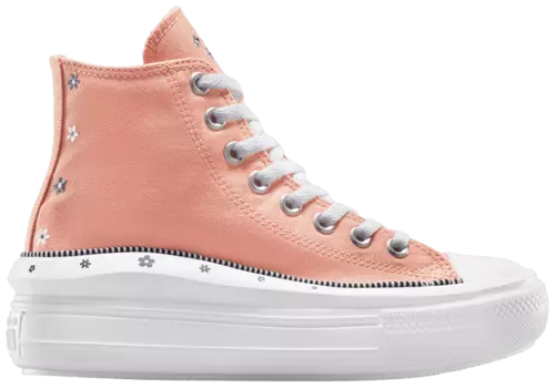 Кроссовки Converse Wmns Chuck Taylor All Star Move Platform High 'Petite Petals - Vintage Peach', розовый