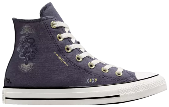 Кроссовки Converse Wmns Chuck Taylor All Star High 'Tiny Tattoos', фиолетовый