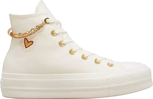 Кроссовки Converse Wmns Chuck Taylor All Star High Valentines Day 2023, кремовый