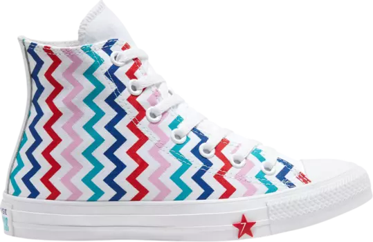 Кроссовки Converse Wmns Chuck Taylor All Star High Zigzag, белый