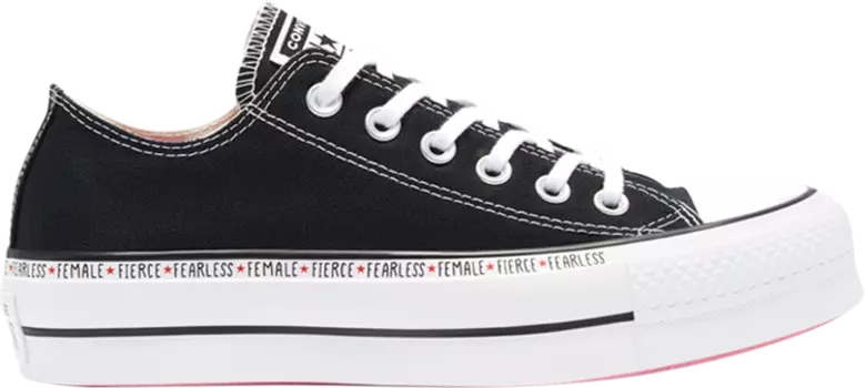Кроссовки Converse Wmns Chuck Taylor All Star Lift Low Fierce Fearless Female, черный