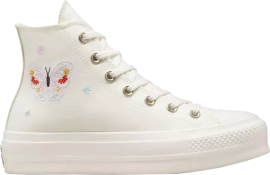 Кроссовки Converse Wmns Chuck Taylor All Star Lift Platform High Butterfly Wings, белый