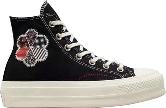Кроссовки Converse Wmns Chuck Taylor All Star Lift Platform High Crafted Patchwork, черный