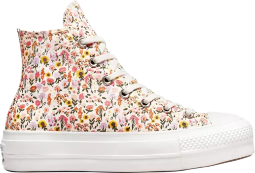 Кроссовки Converse Wmns Chuck Taylor All Star Lift Platform High Florals, кремовый