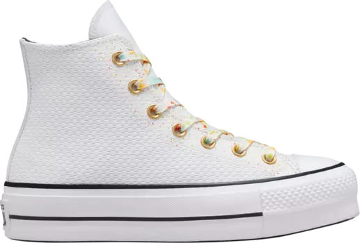 Кроссовки Converse Wmns Chuck Taylor All Star Lift Platform High Paint Splatter - White, белый