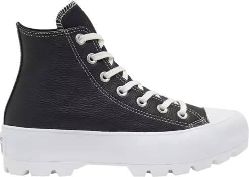 Кроссовки Converse Wmns Chuck Taylor All Star Lugged Leather High Black White, черный
