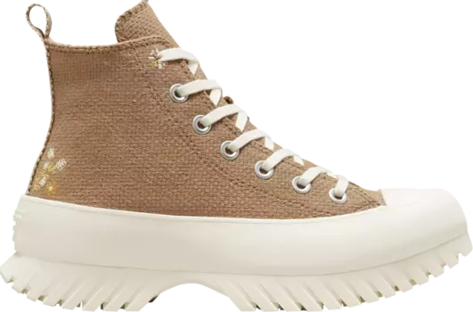 Кроссовки Converse Wmns Chuck Taylor All Star Lugged Platform 2.0 High Autumn Embroidery - Sand Dune, коричневый