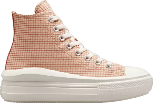 Кроссовки Converse Wmns Chuck Taylor All Star Move Platform High Checkered - Rhubarb Pie, загар