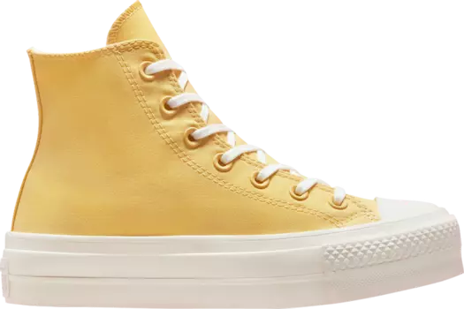 Кроссовки Converse Wmns Chuck Taylor All Star Platform High Hybrid Texture - Saturn Gold, желтый