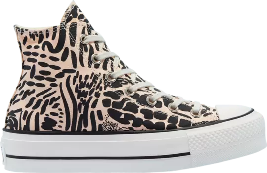 Кроссовки Converse Wmns Chuck Taylor All Star Platform High Jungle Art, оранжевый