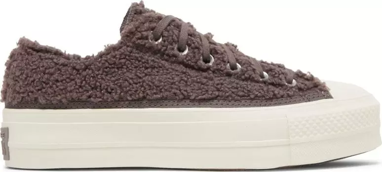 Кроссовки Converse Wmns Chuck Taylor All Star Platform Low Cozy Sherpa - Violet Ore, фиолетовый
