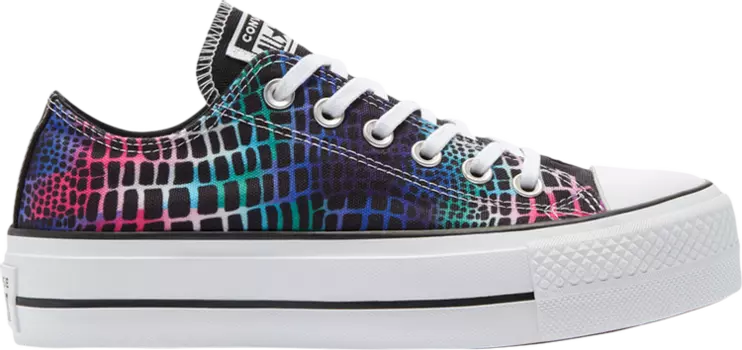 Кроссовки Converse Wmns Chuck Taylor All Star Platform Low Digital Daze - Crocodile Scales, разноцветный