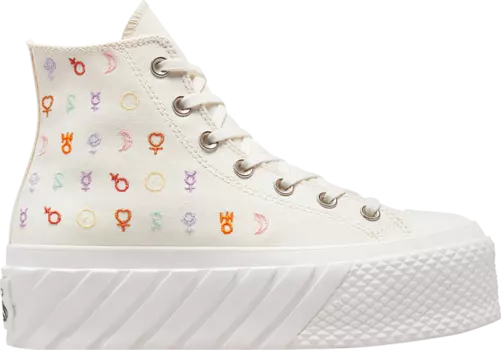 Кроссовки Converse Wmns Taylor All Star Lift 2X Platform High Mystic Symbols, кремовый