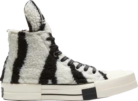 Кроссовки Converse x Rick Owens DRKSHDW TURBODRK Chuck 70 High Zebra, белый