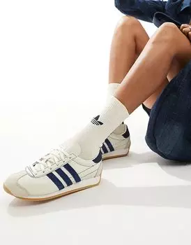 Кроссовки Country OG в кремово-белом и индиго цветах adidas Originals