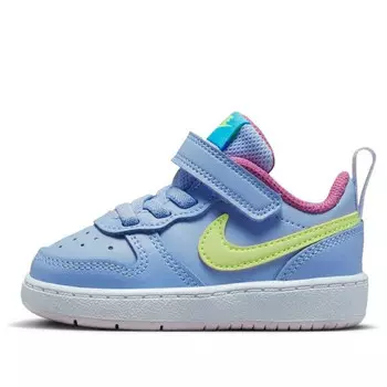Кроссовки court borough low 2 'cobalt bliss light lemon twist' Nike, синий