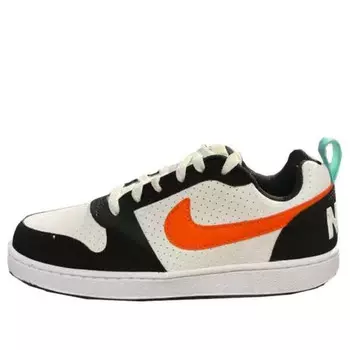 Кроссовки court borough low 'black white orange Nike, черный