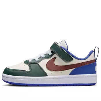 Кроссовки court borough low recraft 'white green brown' Nike, белый