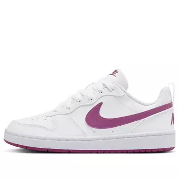 Кроссовки court borough low recraft 'white hot fuchsia' Nike, белый