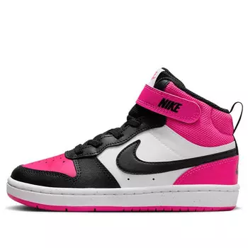 Кроссовки court borough mid 2 'white aster pink' Nike, белый