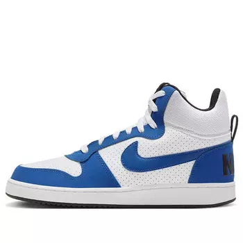 Кроссовки court borough mid 'white blue' Nike, белый