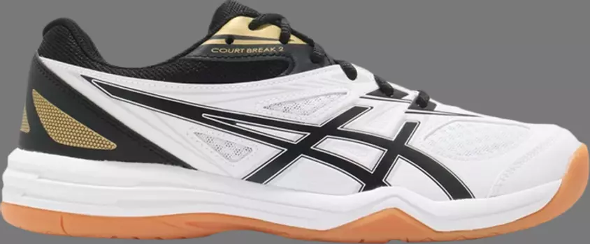 Кроссовки court break 2 'white black' Asics, белый