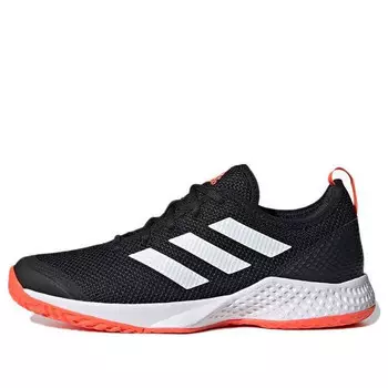 Кроссовки court control 'black white red' Adidas, черный