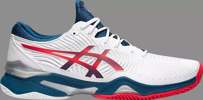 Кроссовки court ff 2 clay 'white mako blue' Asics, белый
