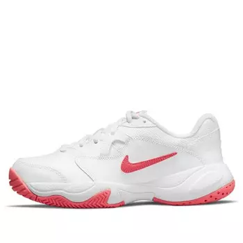 Кроссовки court jr. lite 2 low-top tennis shoes pink/white Nike, белый