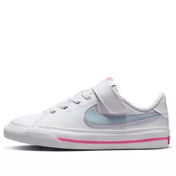 Кроссовки court legacy 'white light armory blue' Nike, белый