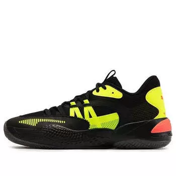 Кроссовки court rider 2.0 glow stick 'black lime squeeze' Puma, черный