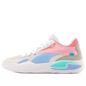 Кроссовки court rider twofold 'nimbus cloud elektro purple' Puma, белый