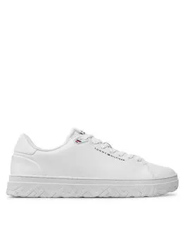 Кроссовки Court Thick Cupsole Leather FM0FM05208 Tommy Hilfiger, белый