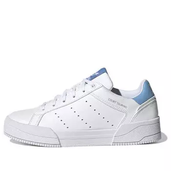 Кроссовки court tourino j 'white light blue' Adidas, белый