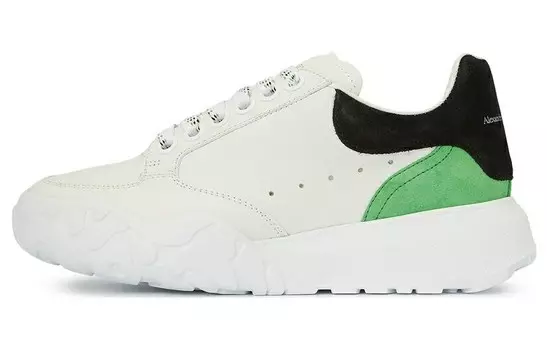 Кроссовки Court Trainer Lifestyle женские с низким верхом, белые/черные/зеленые Alexander Mcqueen
