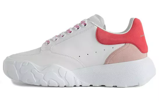 Кроссовки Court Trainer Lifestyle женские с низким верхом, белые/розовые/красные Alexander Mcqueen