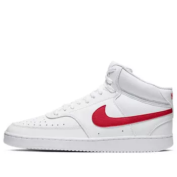 Кроссовки Court Vision Mid красные Nike, белый