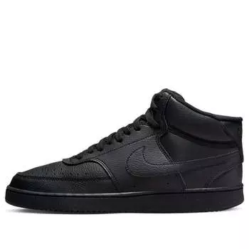 Кроссовки court vision mid next nature 'triple black' Nike, черный