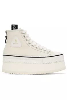 Кроссовки Courtney платформенные на высокой подошве R13, экрю