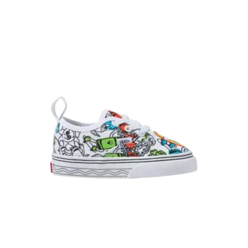 Кроссовки Crayola x Authentic Elastic Lace Toddler Vans, белый